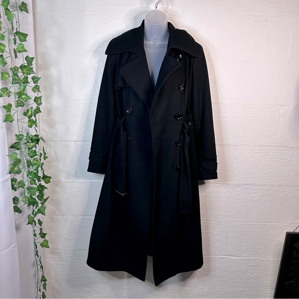 Vintage Black trench pea coat